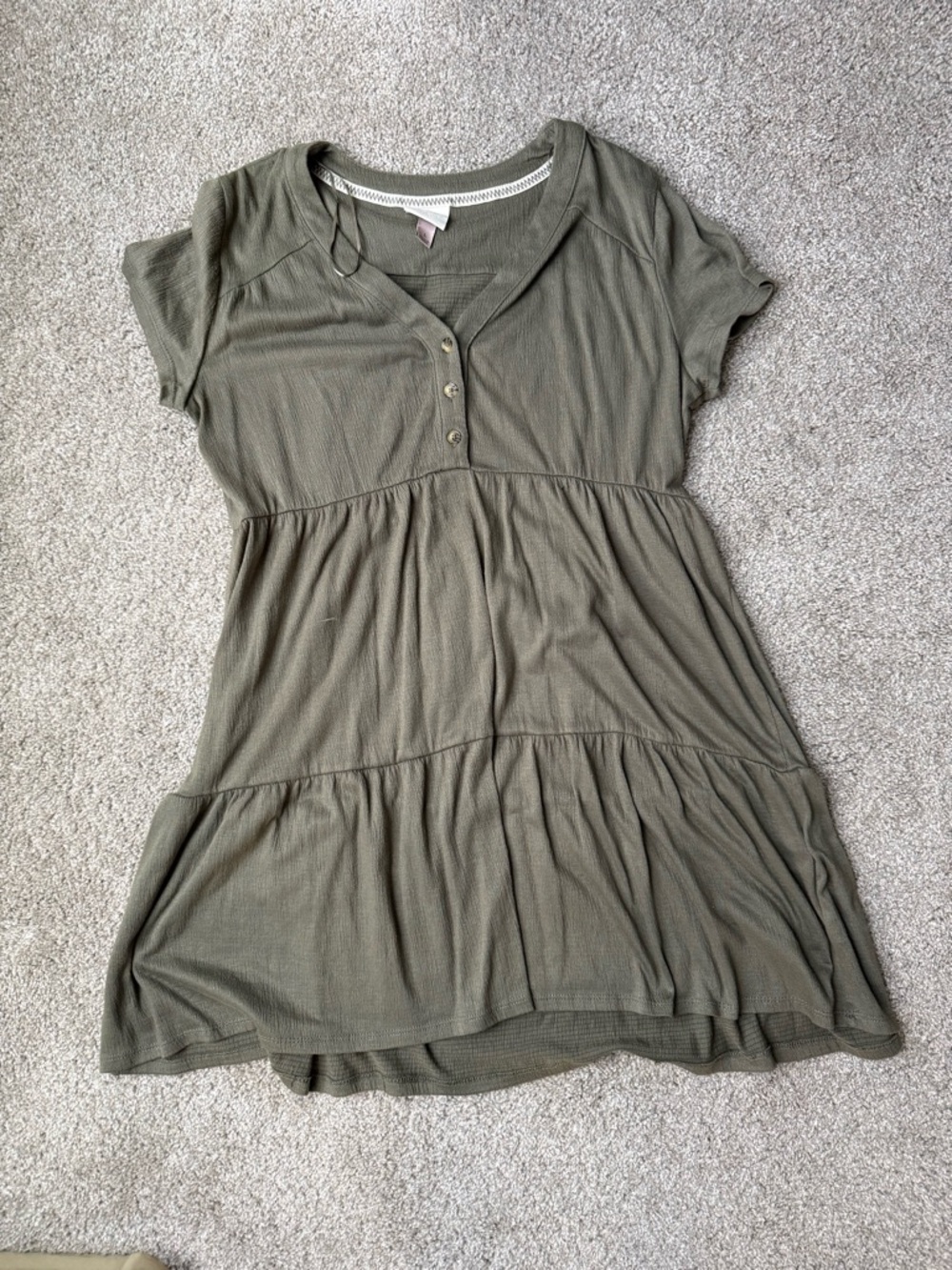Knox Rose Olive Tiered Mini Dress
